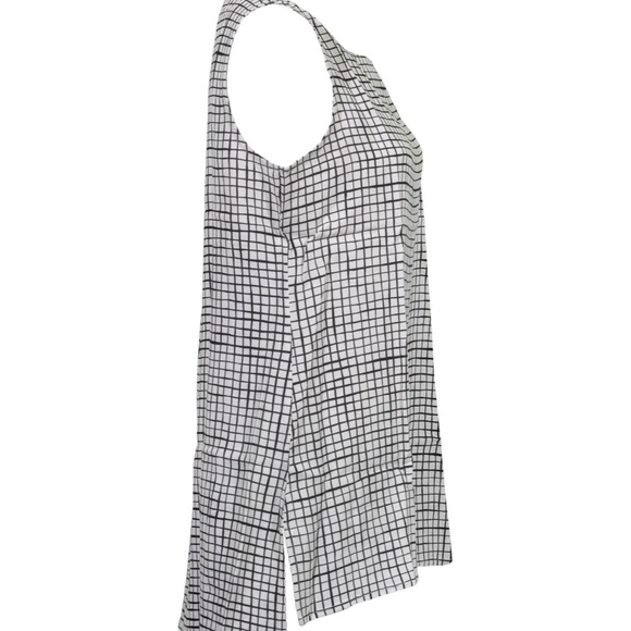 Eileen Fisher Bateau Neck Grid Tank Bone - Picture 7 of 13